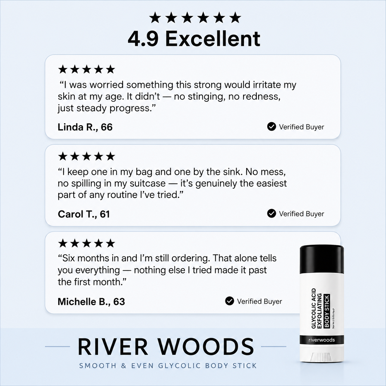 Smooth & Even Glycolic Body Stick By River Woods