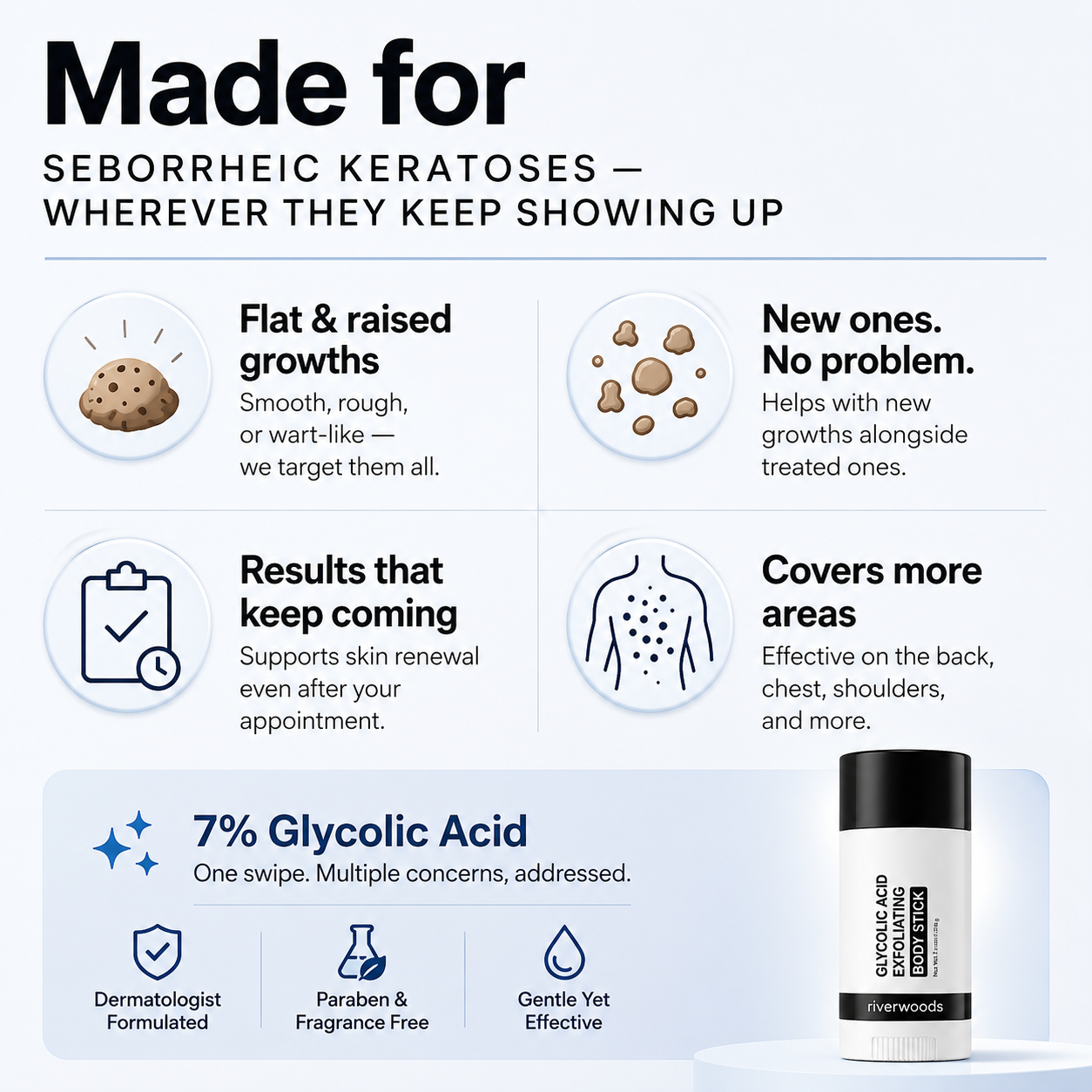 Smooth & Even Glycolic Body Stick By River Woods